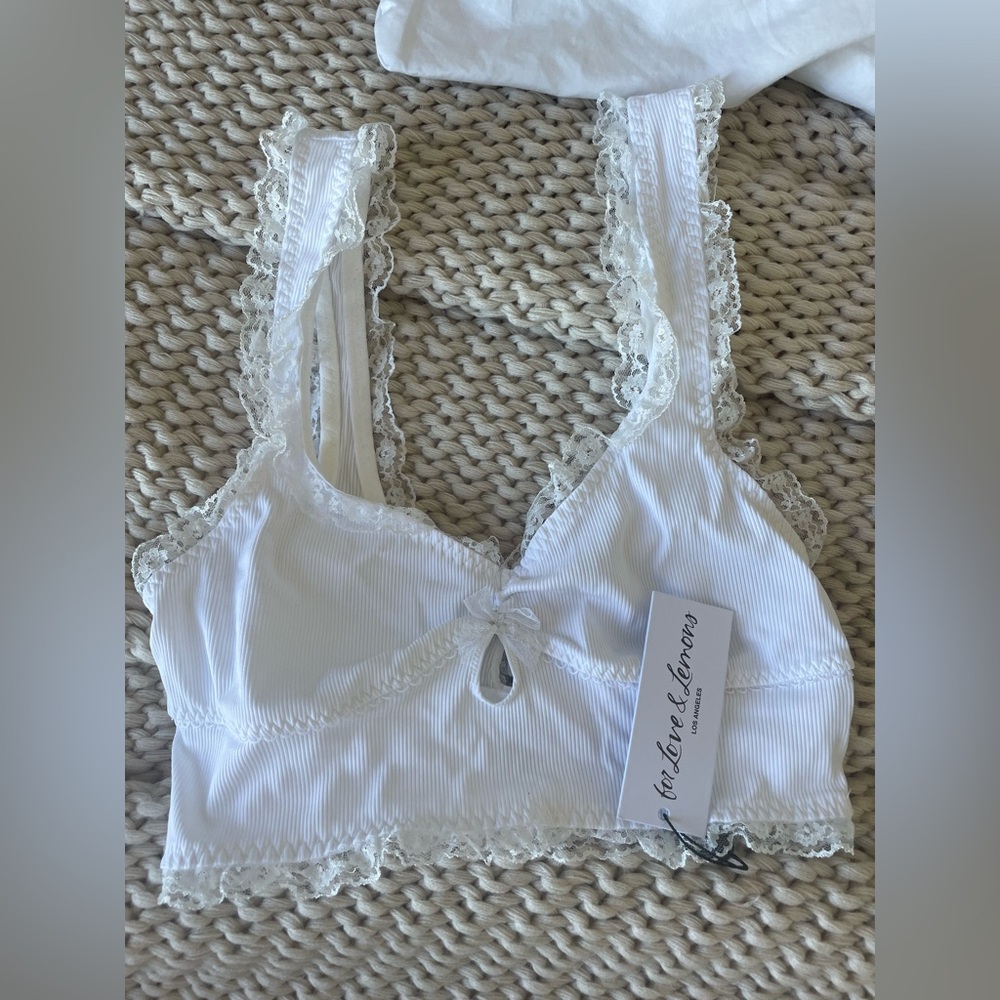 NWT For Love & Lemons Lace Trim Tank